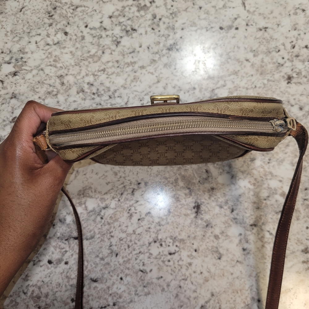 Authentic CÉLINE Macadam Shoulder Cross Body Bag - Picture 2 of 10
